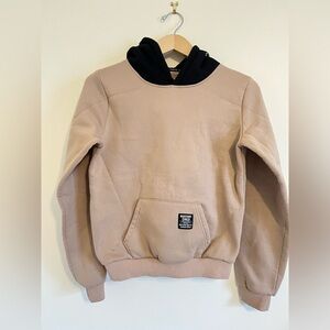 2/$15 Zapul Classic Sweatshirt Women Small ROSTORY CHILD Brown Logo Fleece Warm